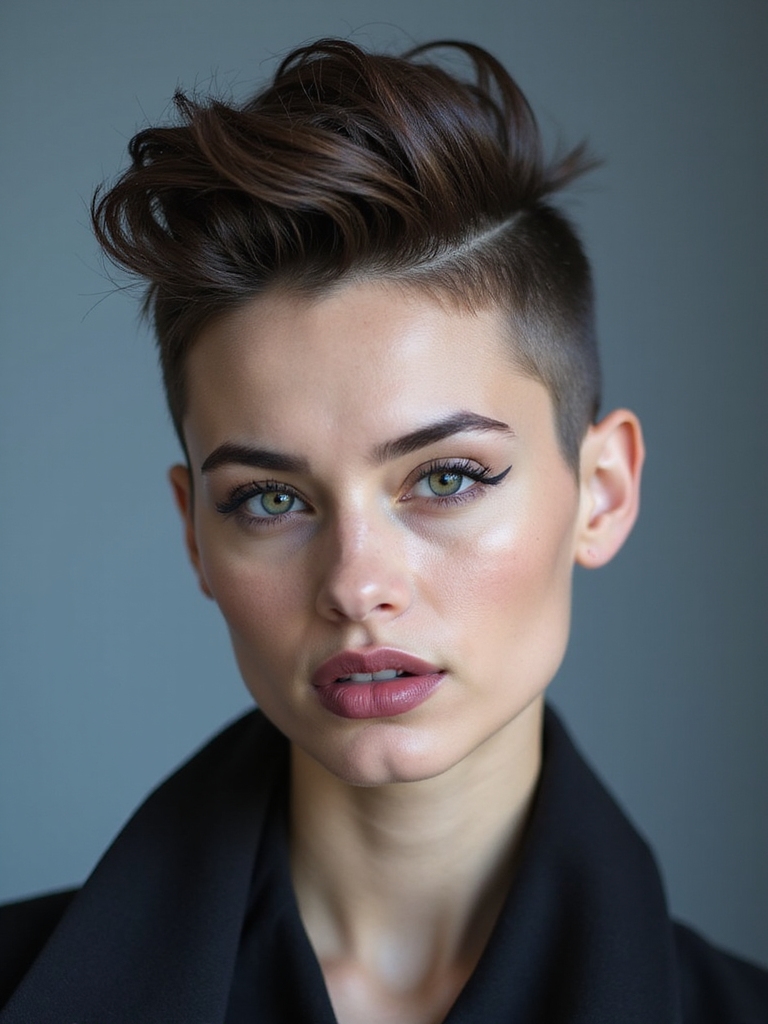 bold asymmetrical textured pixie