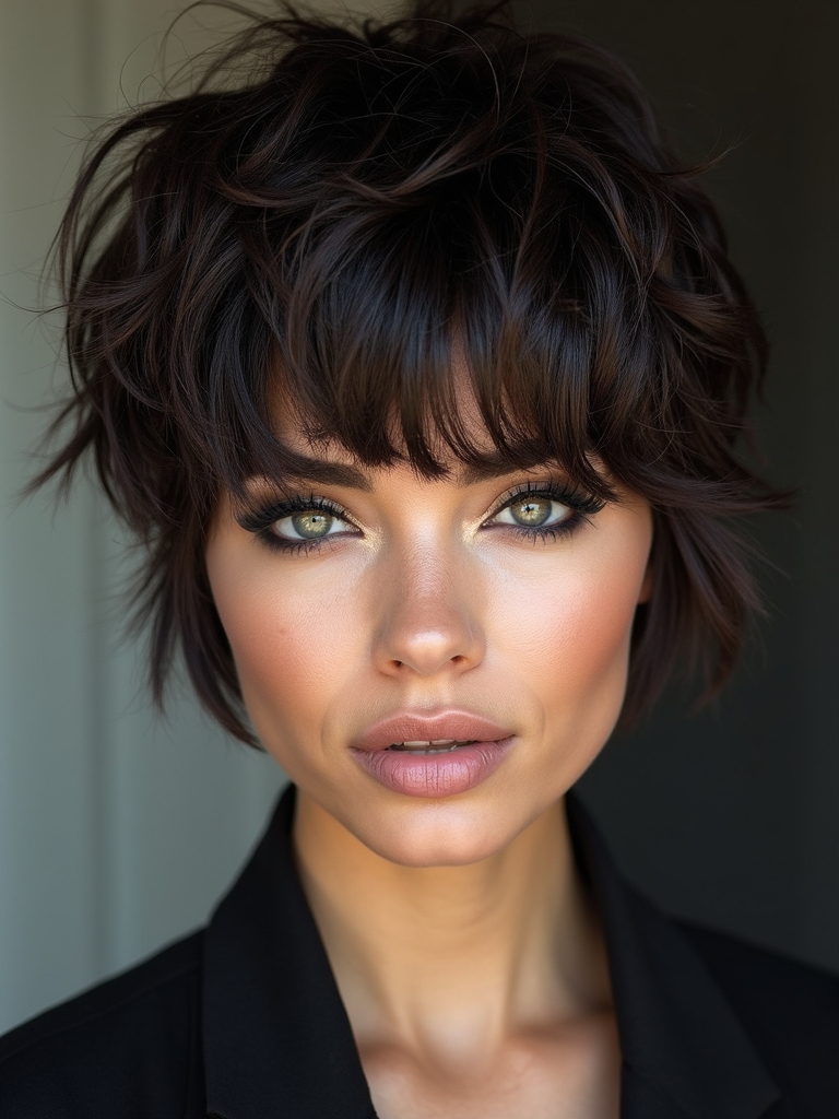 bold blunt bangs effortless edge