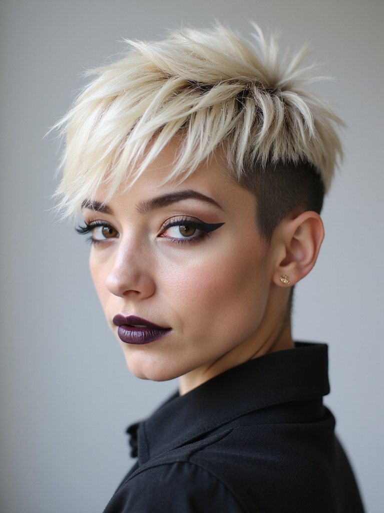bold shaved sides textured top
