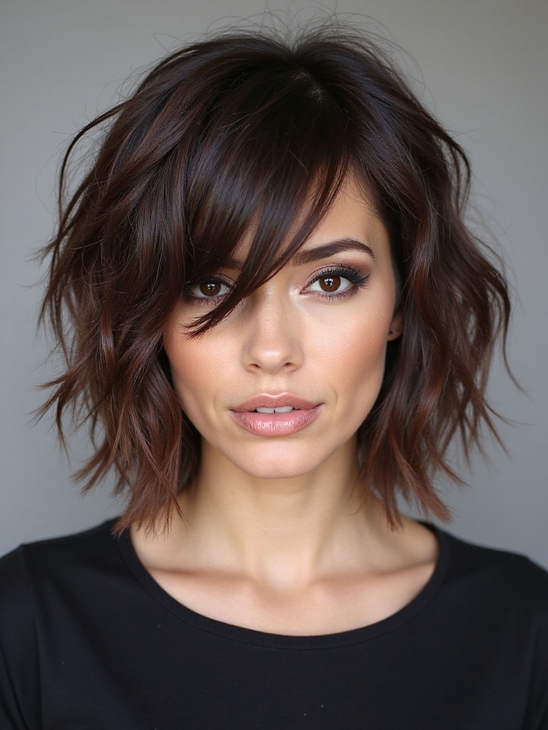 bold textured choppy shag