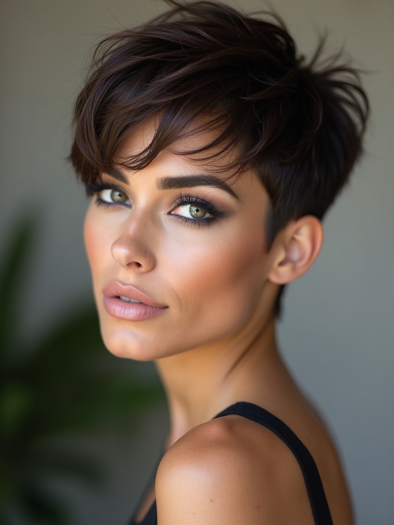 bold textured undercut pixie