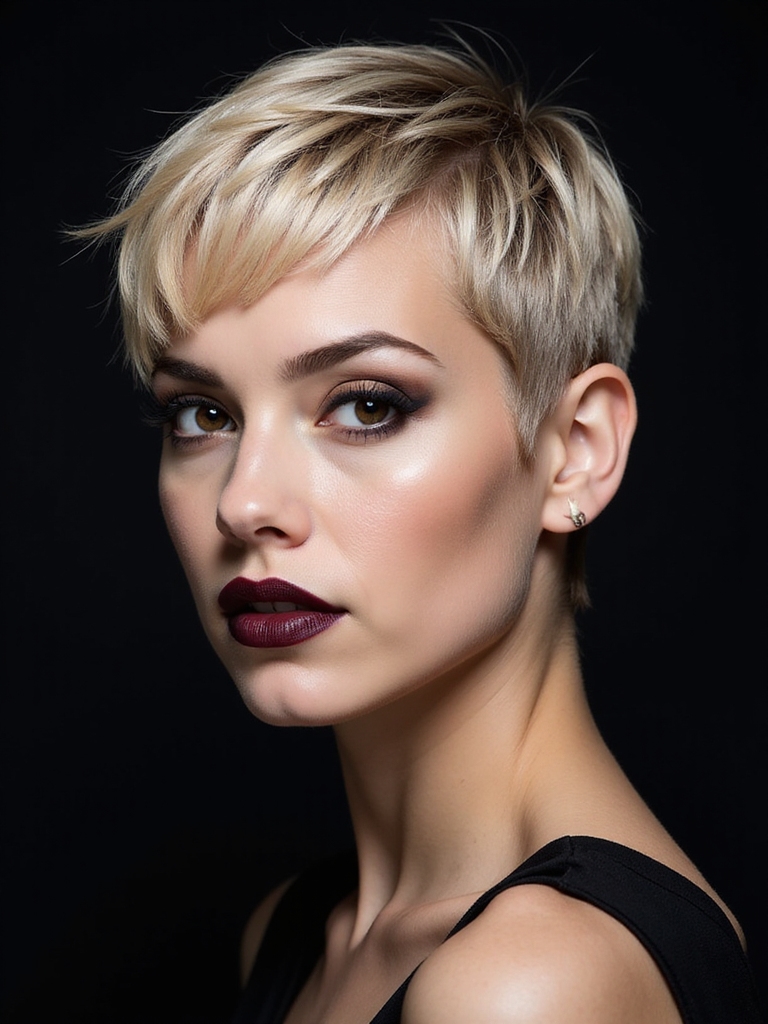 bold timeless textured pixie