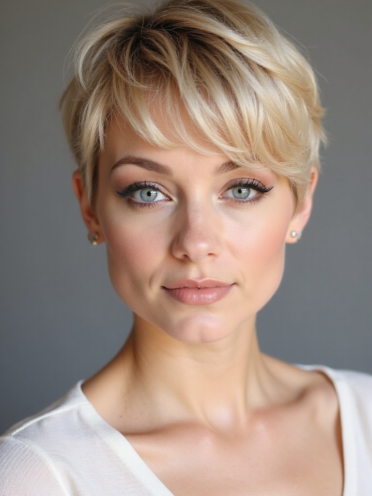 casual textured effortless pixie cut