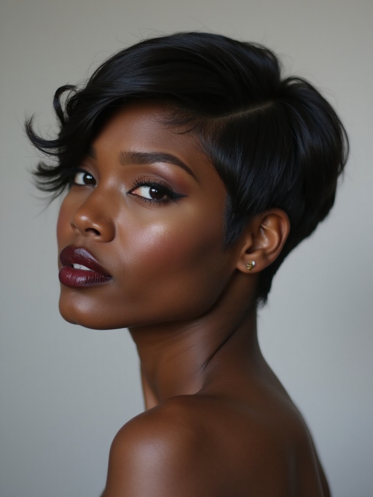 celebratory textured modern pixie