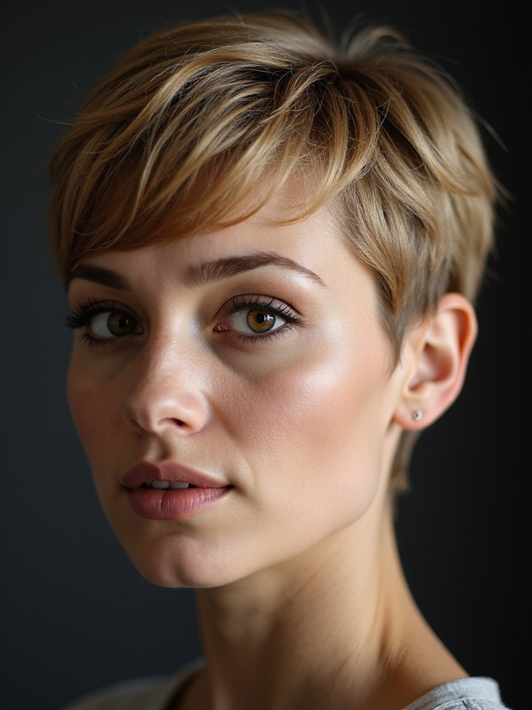 chic versatile textured pixie bangs