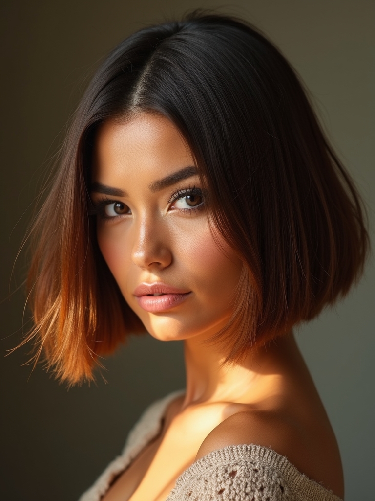 chin length 90s chic bob