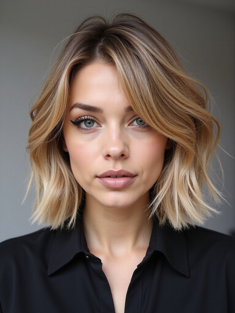 choppy 90s layered bob