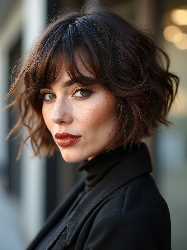 choppy bob tailored to texture