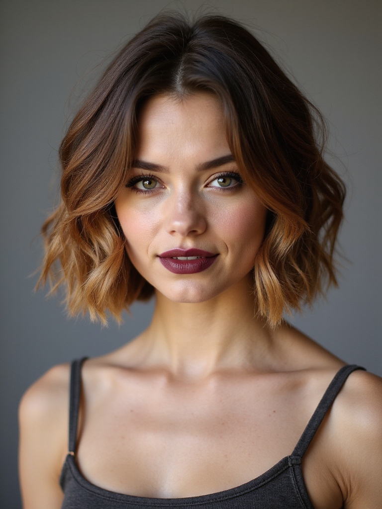 choppy layered bob for thickhair