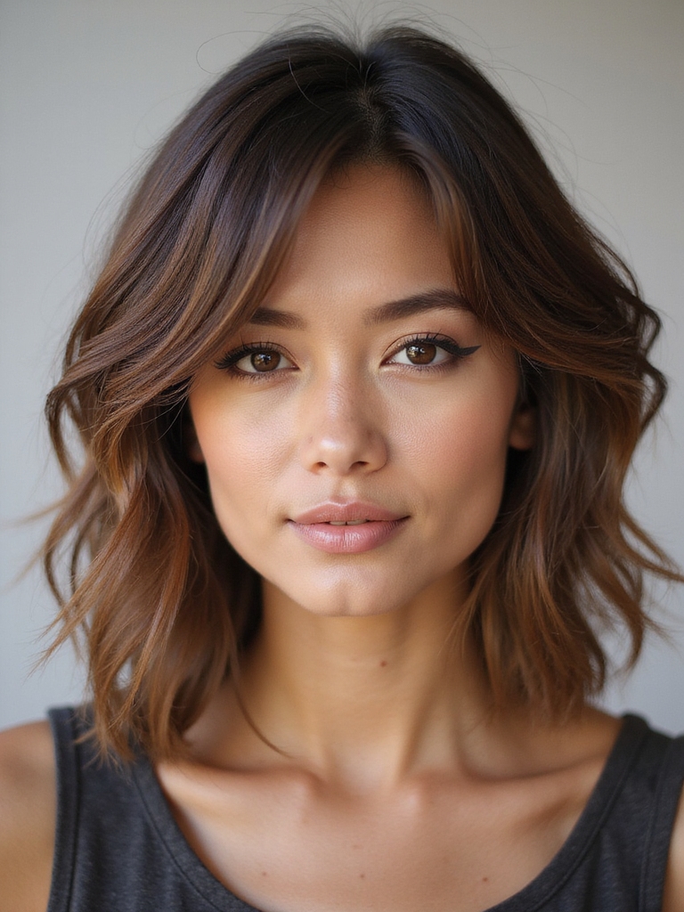 choppy layered low maintenance texture