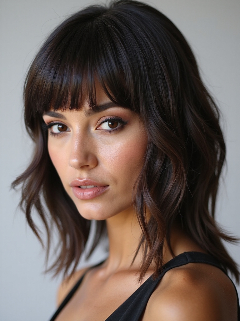 choppy layered textured mullet