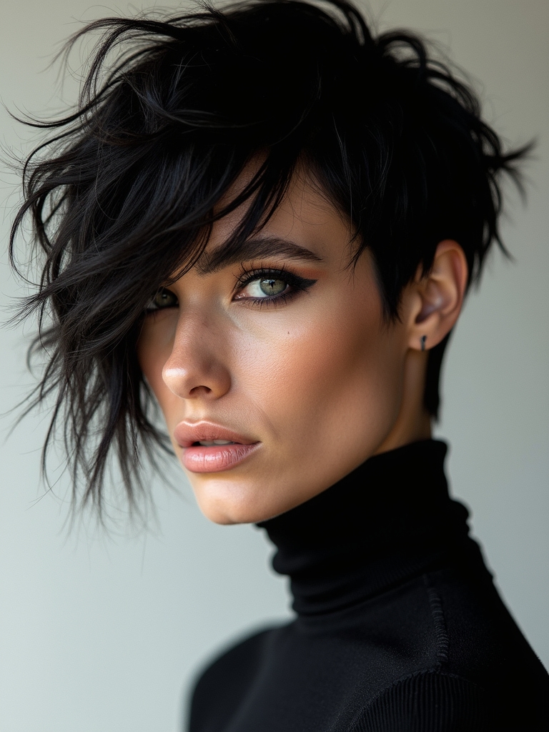 choppy layered textured shag