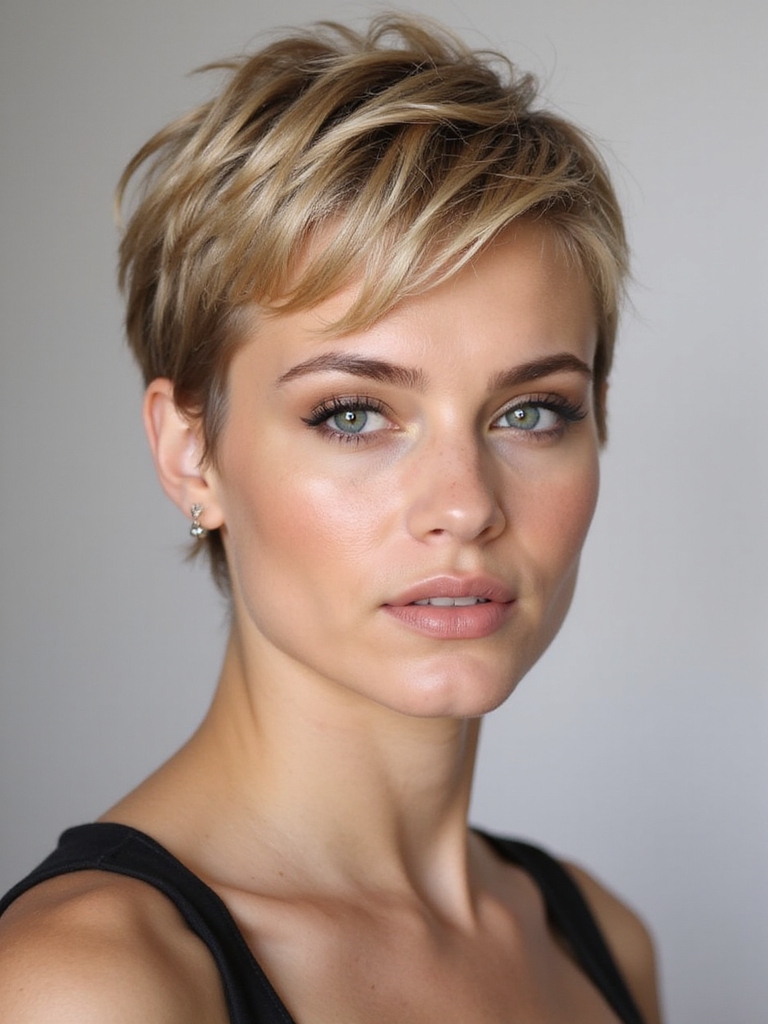 choppy layered tousled pixie