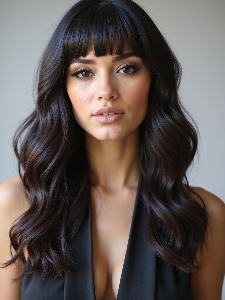 choppy layers piece y bangs