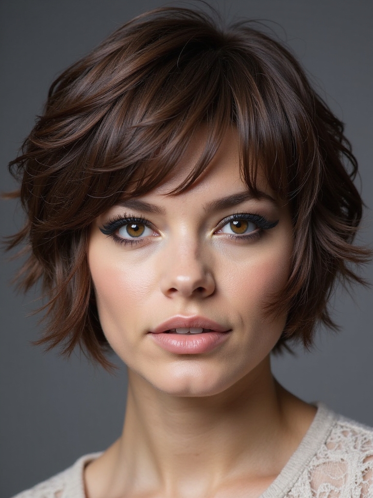 choppy short layered edgy statement
