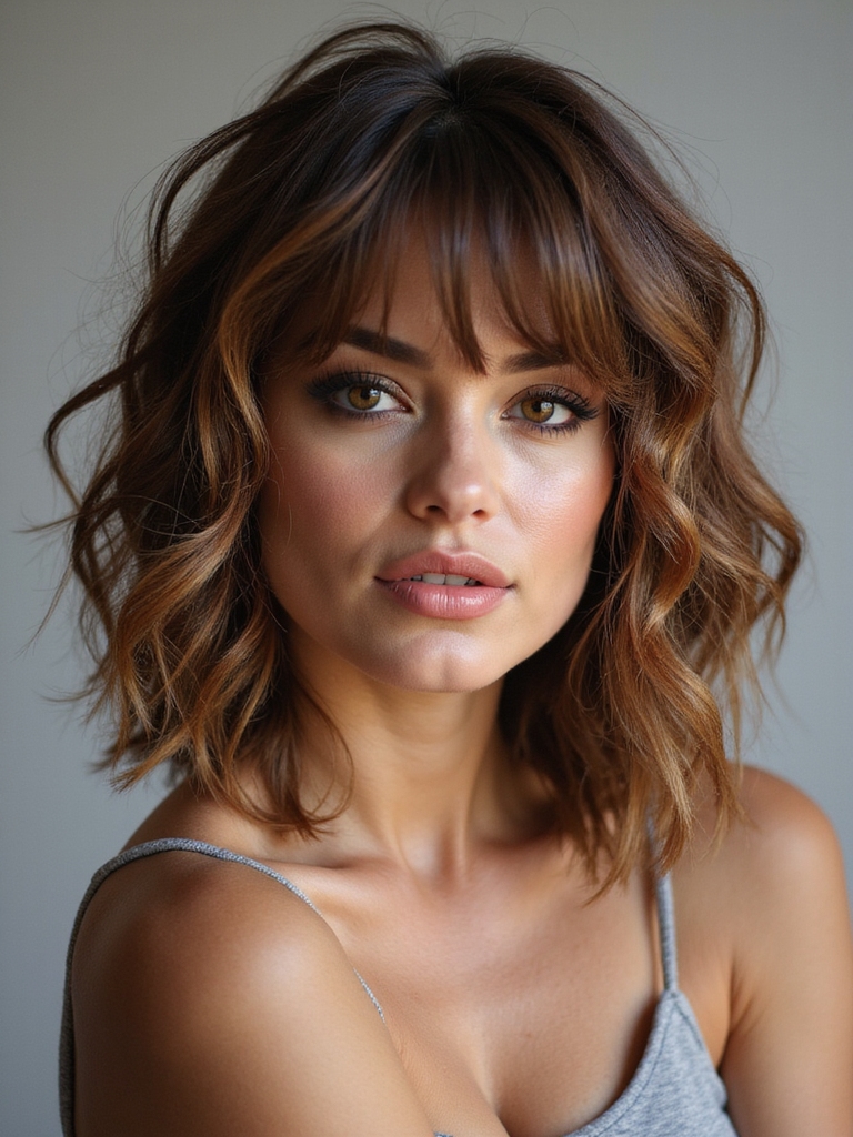 choppy textured bold shagcut