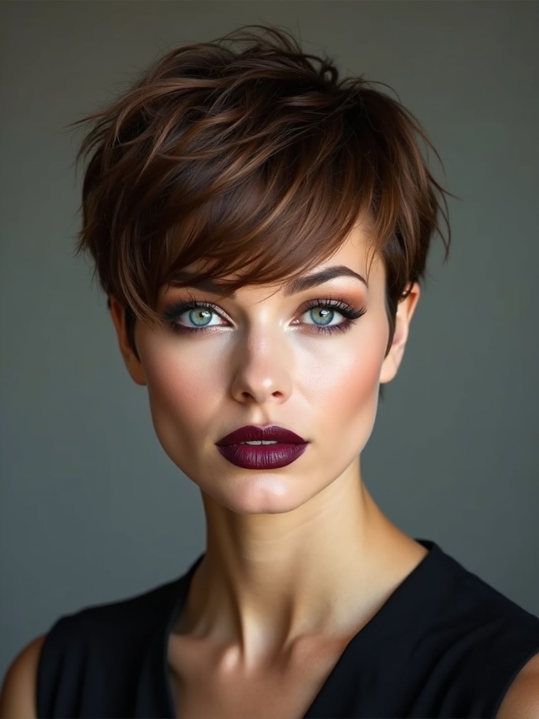 choppy textured classic pixie