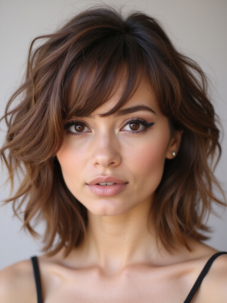 choppy textured effortless tousled