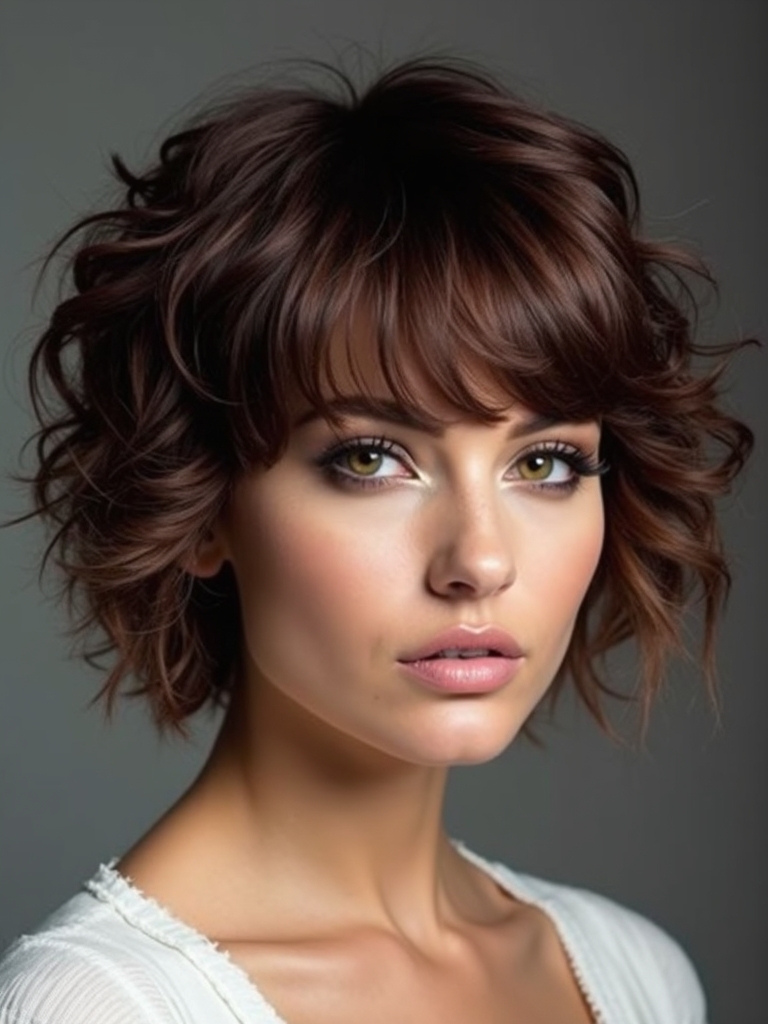 choppy textured face framing layers