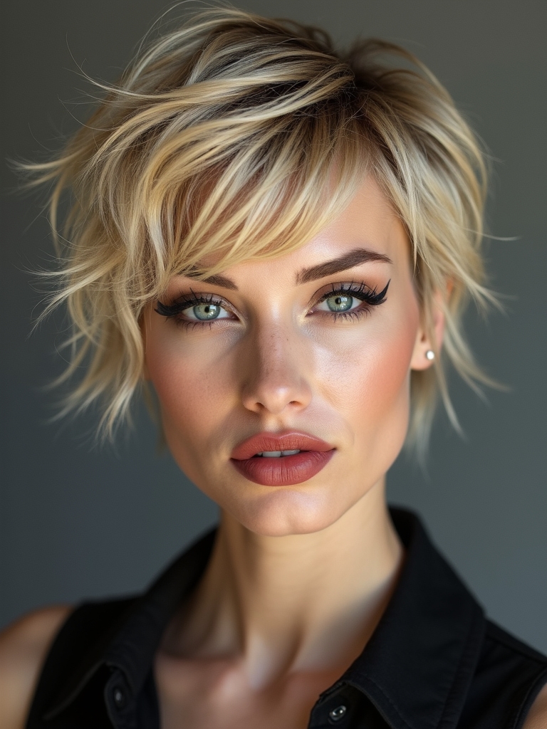 choppy textured flirty pixie