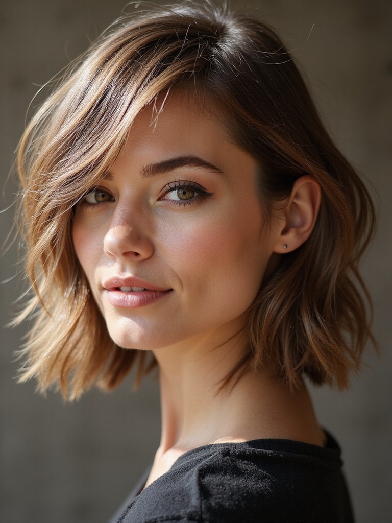 choppy textured layered haircut movement