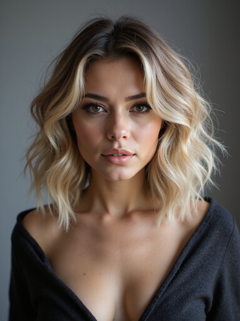choppy textured layered wolfcut