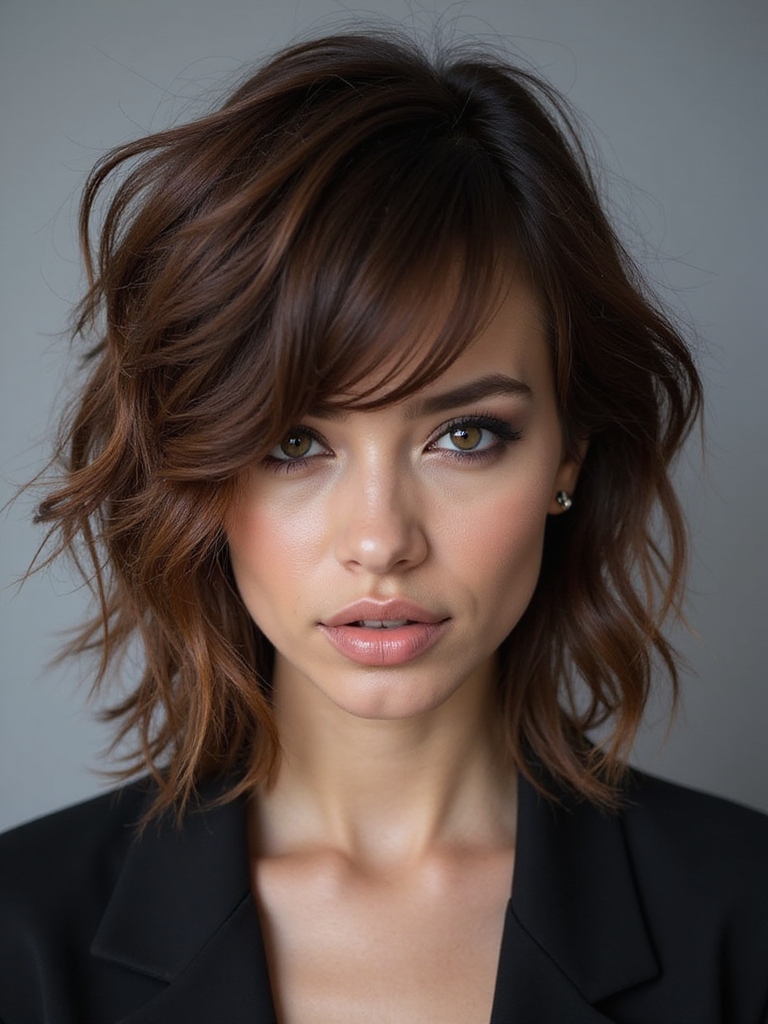 choppy textured razor cut layers