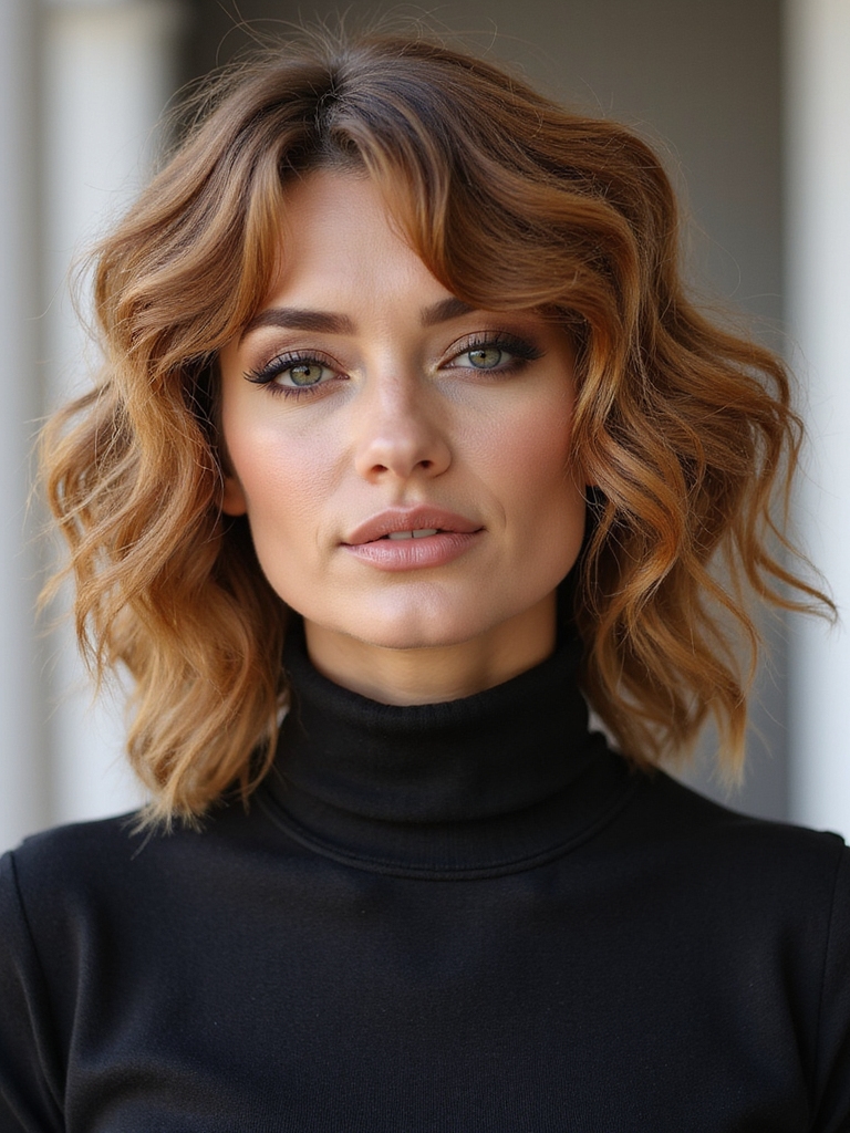 choppy textured retro shag
