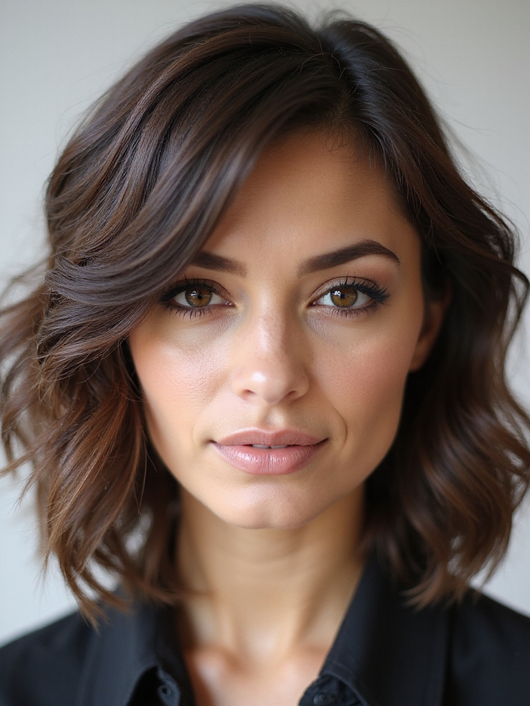 choppy textured retro shag