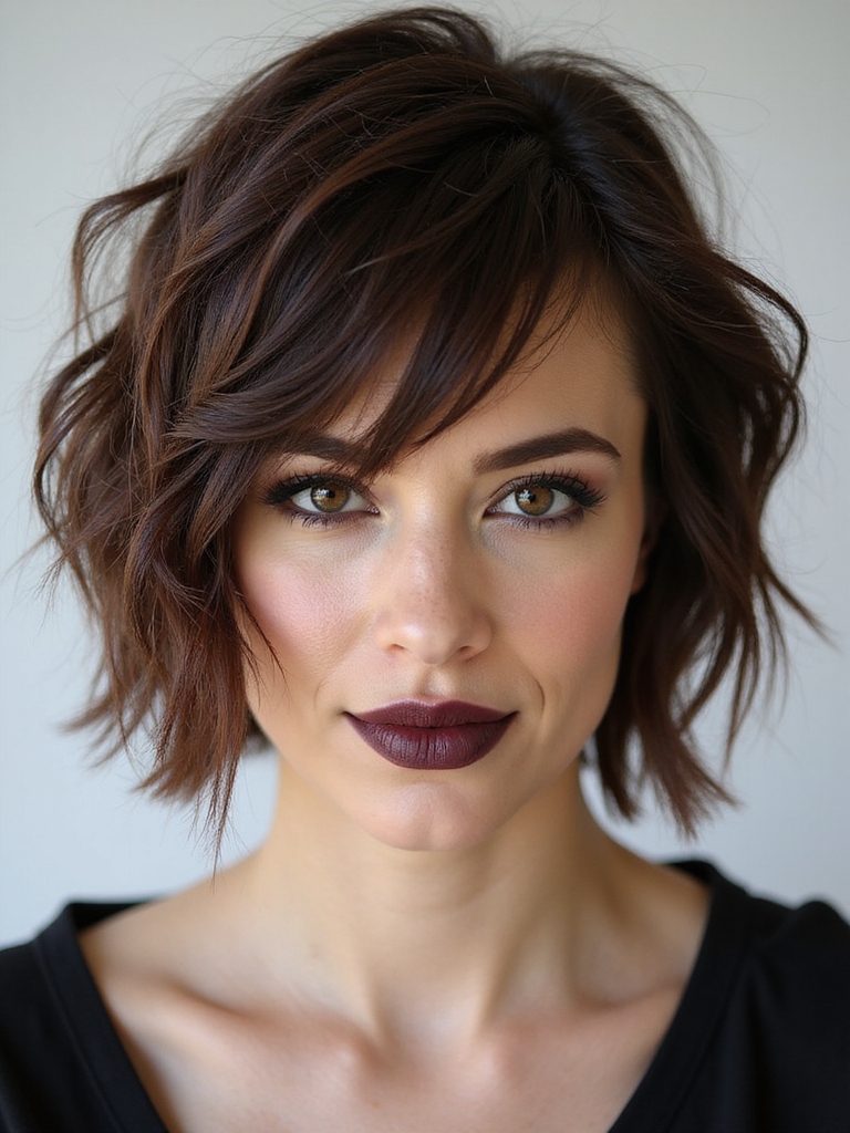 choppy textured versatile bob