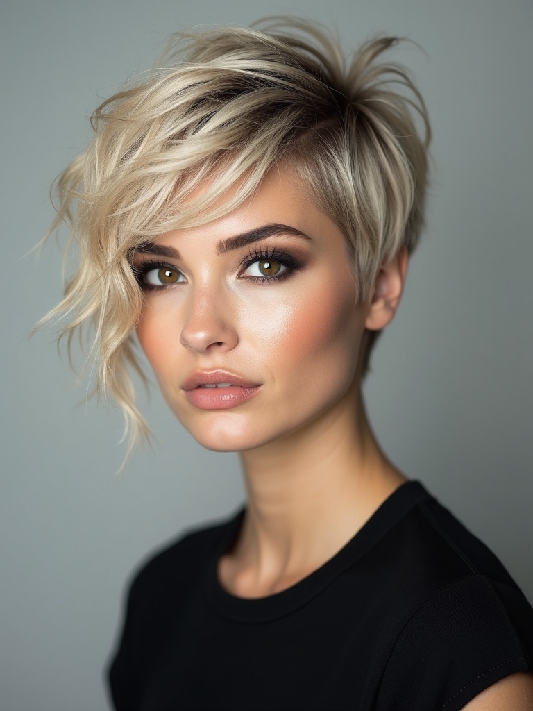 choppy tousled edgy pixie