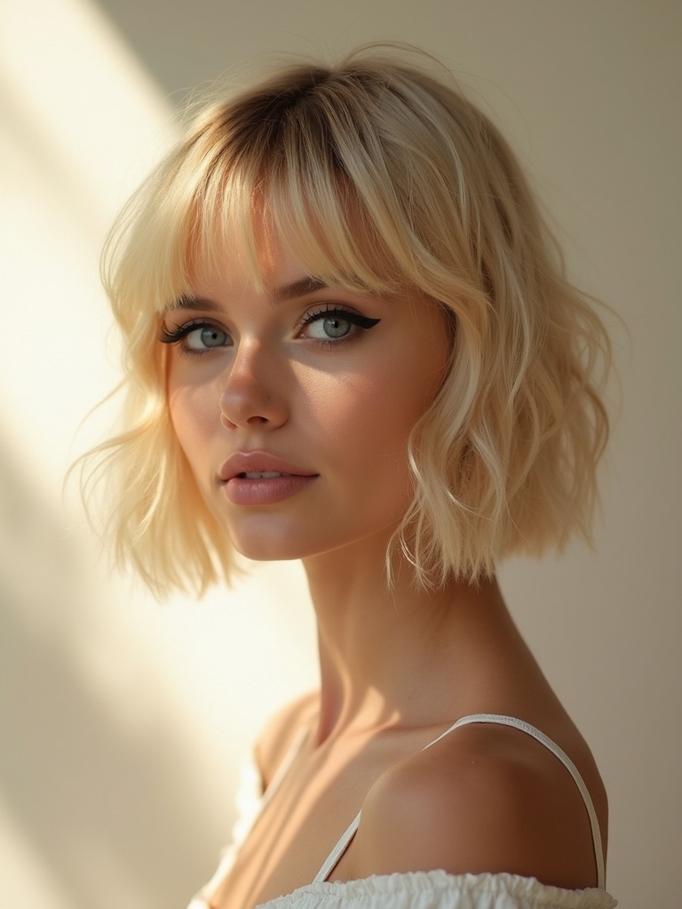 classic french bob with bangs