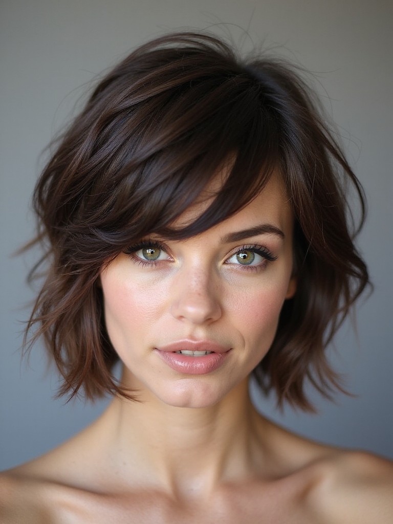 classic shag with bangs