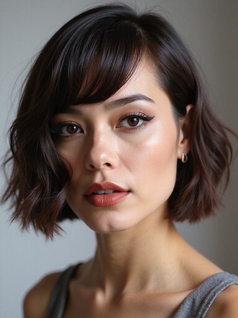 clean edged textured minimalist bob