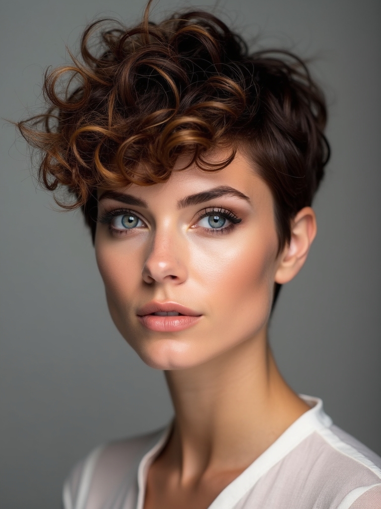 color enhanced textured pixie