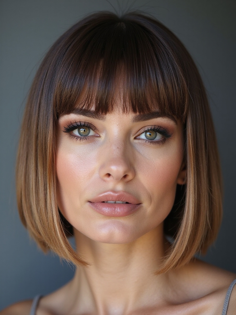 color transforms middle part bob