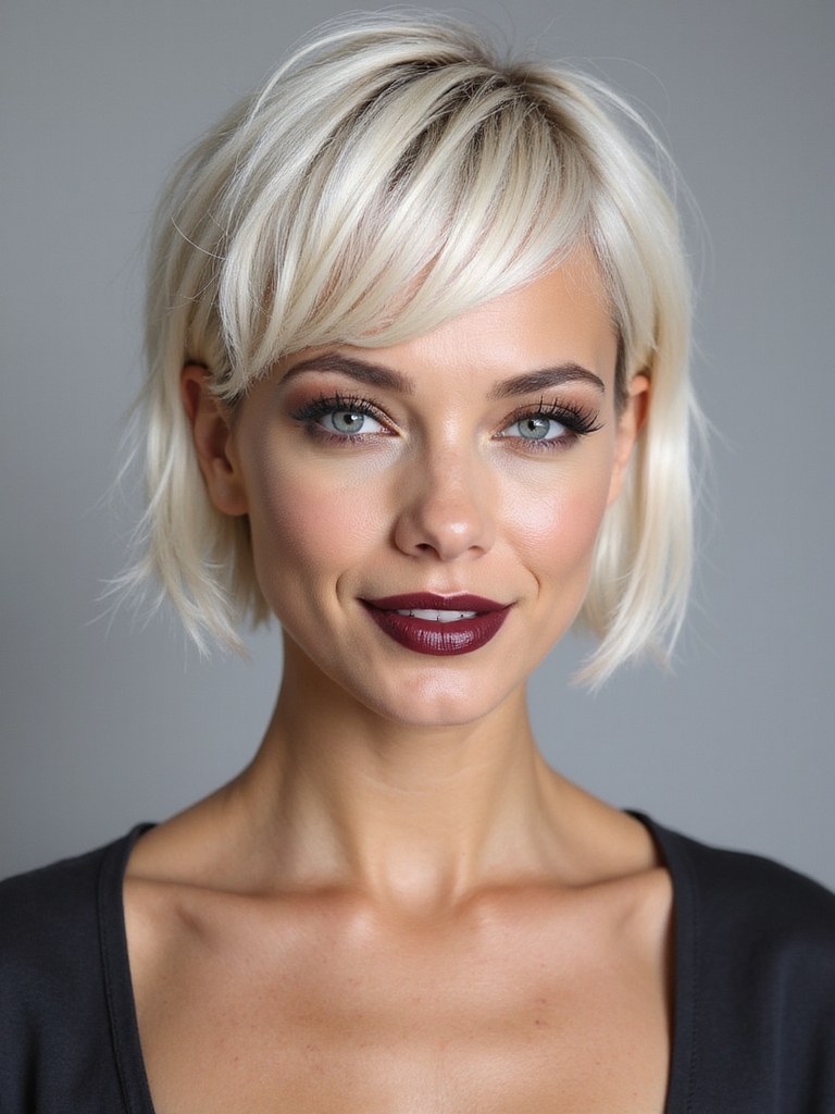 colorful textured edgy pixie