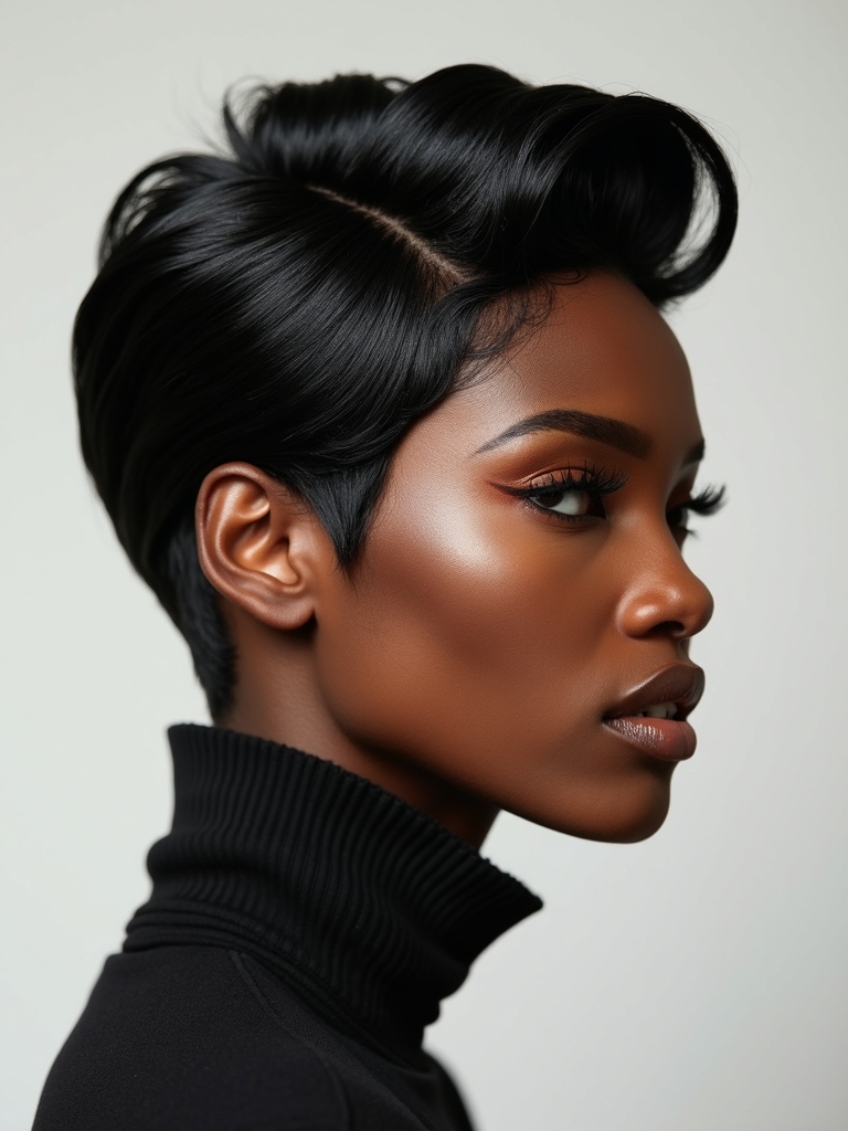 crisp vintage fingerwaves for pixies