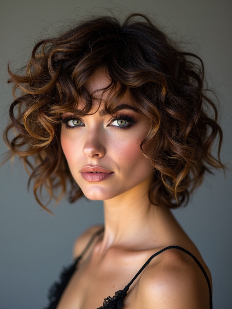curly shag enhances natural volume