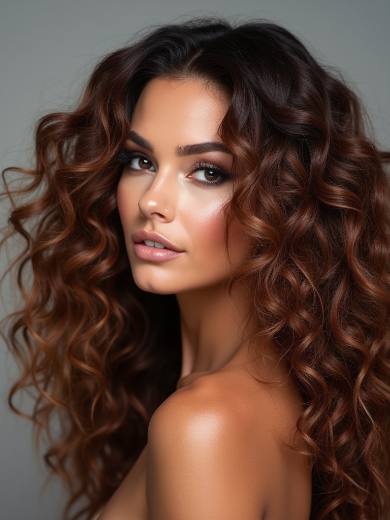 curtain layered textured shag haircut