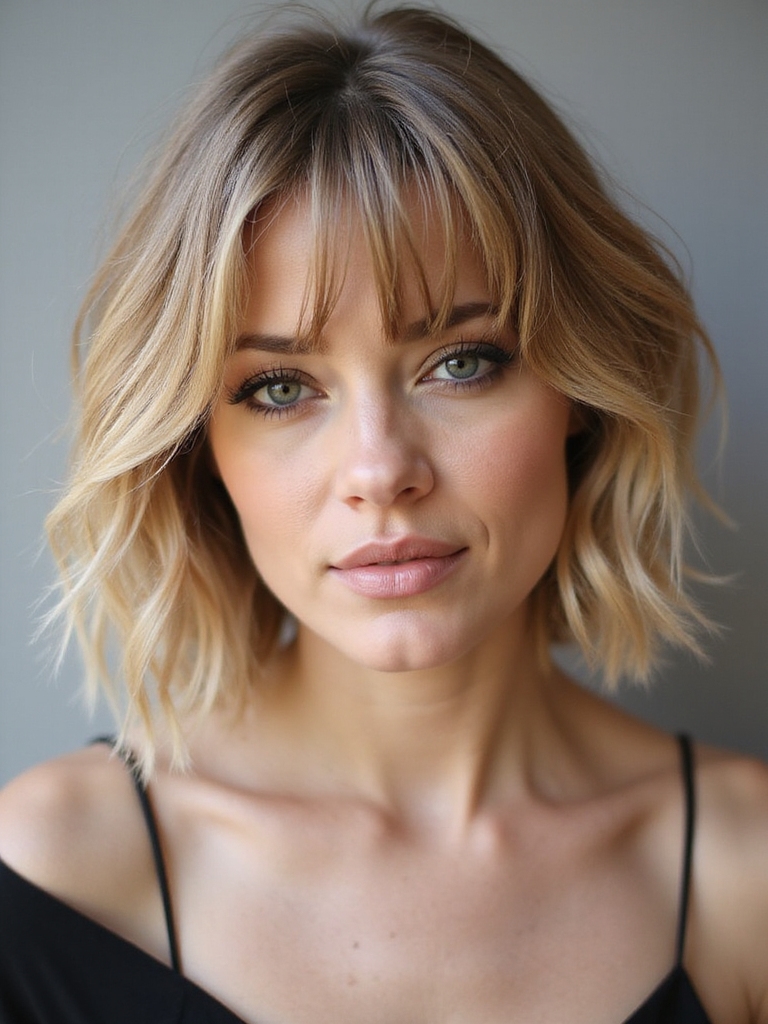 customize shaggy bangs to flatter