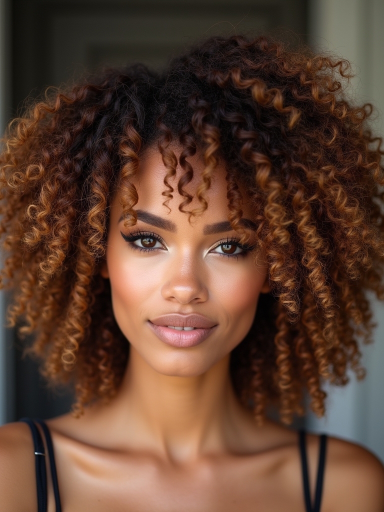 defined piecey curly texture