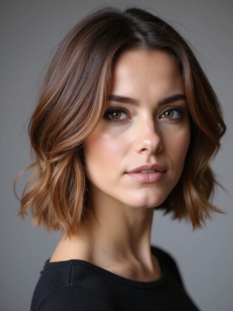 dimensional colored voluminous bob