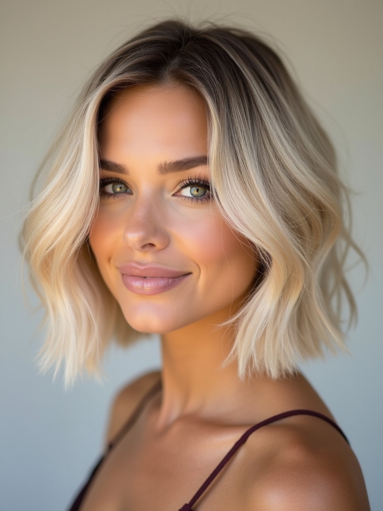 dimensional lived in balayage bob