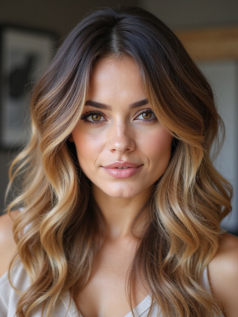 dimensional sun kissed textured layers