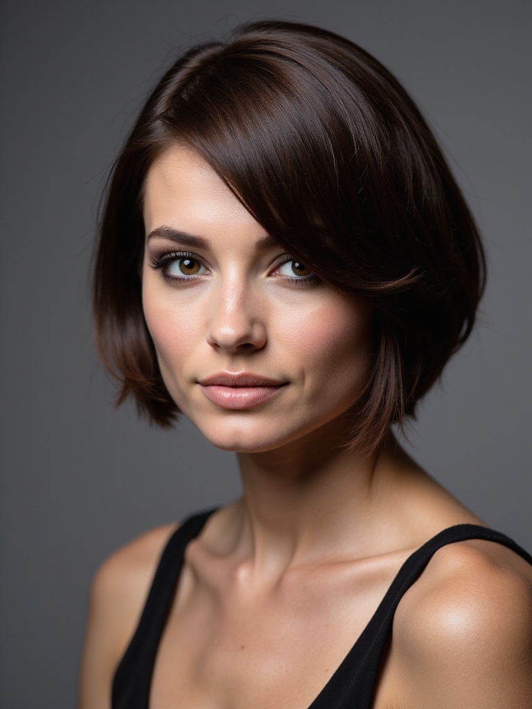 edgy angled asymmetrical bob