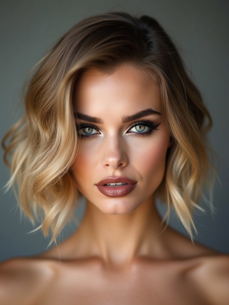 edgy asymmetrical bob haircut