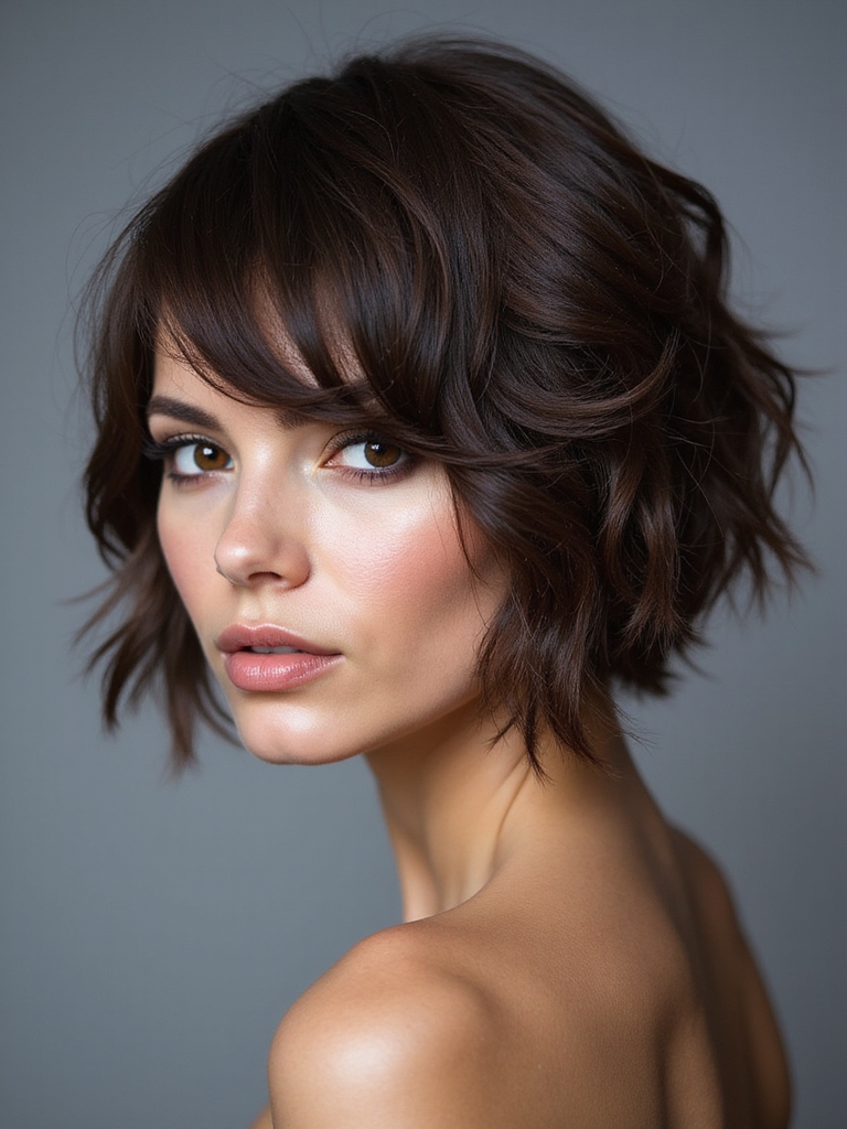 edgy asymmetrical layered contemporary look