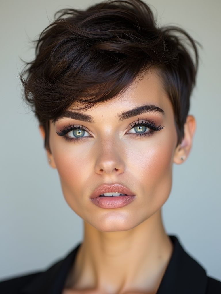 edgy chic gender neutral pixie