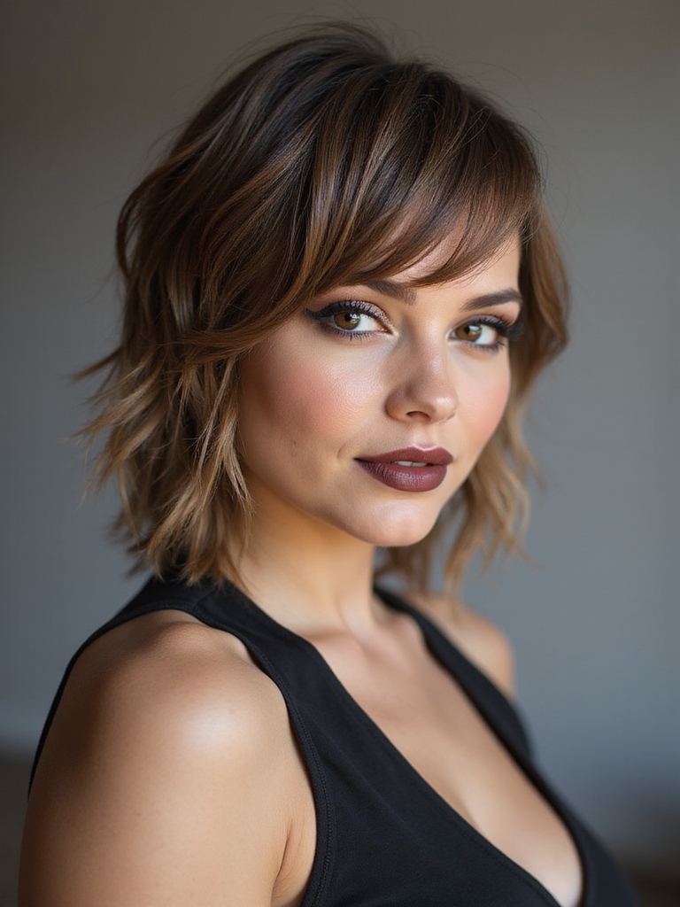 edgy face framing wearable length